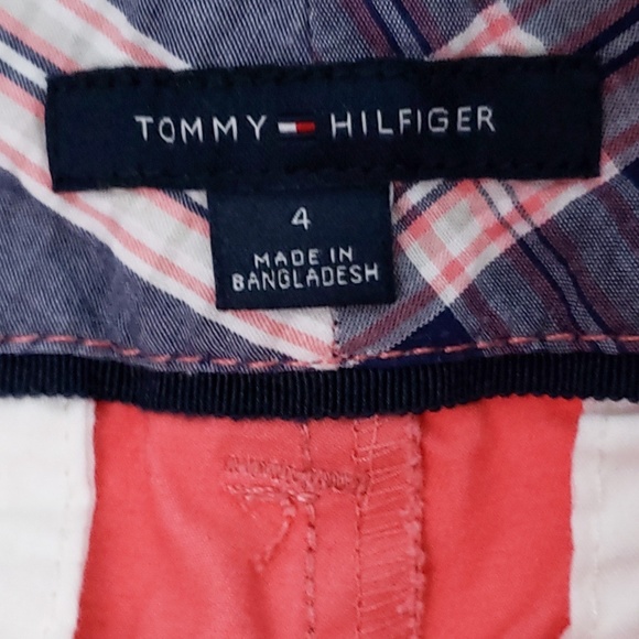 Tommy Hilfiger Pink Chino Shorts Flat Front SZ 4 - Picture 2 of 5